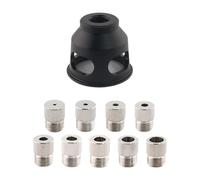 Milageto Juego de plantillas de espiga autocentrantes con bujes de perforación, herramienta de punzonado, buscador de centro, plantilla de espiga, Negro