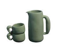 Milageto Juego de té de en Miniatura para Accesorios de 1:12 Juego de simulación de Juguete Creativo, Verde