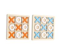 Milageto Juego en Raya de Madera Juego Tablero para Niños Rompecabezas Educativo Juguetes Interactivos Entrenamiento de Estrategia Y Toma de Decisiones Ad, 2 Juegos de Dedos de Tres en Raya