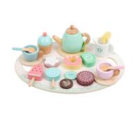 Milageto Juegos de té para niñas pequeñas, Princesas, Fiestas, Comida de Madera, Juguetes de Cocina para niños, Mayores de 3 años, Juguetes educativos de