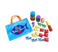 Milageto Juguete de Pesca para bebés, tapete de Juego para Gatear, Juguetes educativos para clasificar Colores, Juguete sensorial para niños y niñas de 1 a 3, Azul