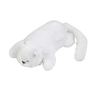 Milageto Juguete Eléctrico para Gato Felpa Interactiva con Figura de Animal Estimulante Función de y Rodamiento Adecuado para Niños Decoración Regalo, Blanco