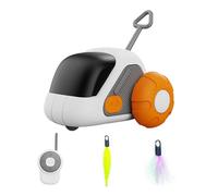 Milageto Juguete eléctrico para Gatos con Movimiento automático Que satisface el Ejercicio del, Persiguiendo Plumas robóticas para Gatos al Aire Libre y, Naranja