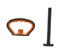 Milageto Kettlebell Handle Adaptador Universal de Mancuernas para Entrenamiento Portátil Accesorio Ligero y Fácil de Instalar Material de PP Resistente, Negro 1 Mango 1 Varilla