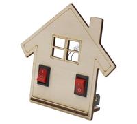 Milageto Kit de Bloques de construcción de Madera con Modelo de Experimento de Doble Control, Material de Bricolaje, Juguete de tecnología electrónica para