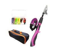 Milageto Kit de de caña de Pescar para niños, Combo de caña y Carrete de Pescar, fácil de Usar, con Bolsa de Transporte para Viajes, Regalos de