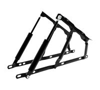 Milageto Kit de elevación de cama de 2 piezas con hidráulica de resorte de gas y almacenamiento, de hierro, para bricolaje, herrajes para muebles de