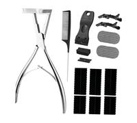 Milageto Kit de herramientas para extensiones de cabello con cinta adhesiva, alicates para extensiones de cabello, alicates para de cabello, cómodos,