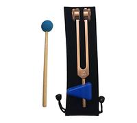 Milageto Kit de instrumentos de diapasón musical y mazos de madera y silicona triangular para sonido, rosa áurea