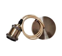 Milageto Kit de luz colgante enchufable Kit de cable de luz colgante Base de bombilla Decoración del hogar Cable de luz colgante vintage Cable de alimentación, Bronce Verde