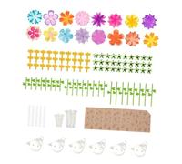 Milageto Kit para Actividades Manuales Incluye Ramo de Flores de Tela Conjunto de Arte Y Aprendizaje Floral Favorece Creatividad Y, Style C