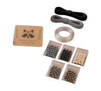 Milageto Kit Pulseras con Abalorios Entretenido Kit Joyería Educativo Juguete para Niñas, 11-浣熊手链
