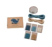 Milageto Kit Pulseras con Abalorios Entretenido Kit Joyería Educativo Juguete para Niñas, 13-鲸鱼手链