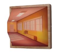 Milageto Lámpara de pared de madera con luz nocturna visual 3D, obra de arte, regalo para amigos, lámpara de ambiente decorativa con USB, Corredor