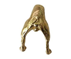 Milageto latón para armario con forma animal, manija puerta mueble un solo orificio, decorativo para estantería, caja madera, Cola 2.5 Cm X 4.5 Cm