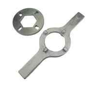Milageto Llave inglesa para tuercas de lavadora, herramienta profesional de reparación, 1-11/16", piezas resistentes para lavadoras, llaves para