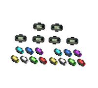 Milageto Luces estroboscópicas LED con carga USB, anticolisión, ligeras, impermeables, luces de emergencia de 7 colores para coche, motocicleta, avión, 20 Piezas