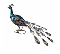 Milageto Luz Decorativa Exterior Estatua Solar Escultura Lámpara Jardín de Hierro Pintada con Cola Elegante Que Adecuada para Balcones Patios Jardines Senderos