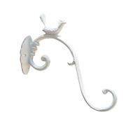 Milageto Maceta colgante con gancho para colgar en pared, decoración para comedero de pájaros, para el hogar, balcón, valla, interior y exterior, linterna, Blanco