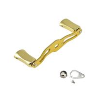 Milageto Mango Carrete Pesca con Doble Balancín Metálico Palanca Doble Pesca Ajustable Accesorio para Pescadores, Dorado