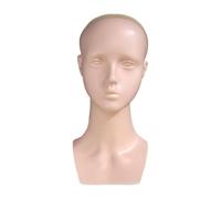 Milageto Maniquí Peluca de cabeza para mujer, soporte multiusos para sombrero, exhibición profesional, cabeza de maniquí, busto, cabeza de exhibición para, Piel