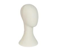 Milageto Mannequin Head Cabeza de Maniquí para Peluca Soporte para Exhibición de Sombrero Organizador de Tocados Y Bufandas Base Estable para Collares Confecci, Blanco