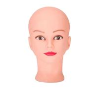 Milageto Mannequin Head Manikin Head para fabricación de pelucas, profesional, jefe de entrenamiento de cosmetología, cabezal de peluca liviano soporte de, con Maquillaje