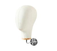 Milageto Mannequin Head Model Soportador de sombrero Medillas Medidas Accesorios para el cabello Gafas Soporte de peluca Salón y viajes Principiante, 15cm Plata