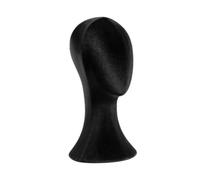 Milageto Mannequin Head Tither Manikin Head Foam Velvet Sombron Pantalla de sombrero Soporte de alfiler fácil para el uso de la peluquería para peluquería, Negro
