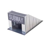 Milageto Maqueta de Estación Modelo de Edificio Entrada Accesorio Escénico Manualidad Creativa Material Plástico PP Adecuada para Coleccionis, 13 cm