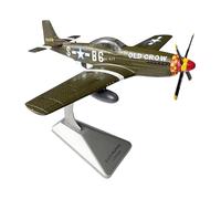 Milageto Maqueta de P51D a Escala 1/72 con Base de exhibición. Adorno de avión de Ataque. Maqueta de avión de Juguete para, cafeterías y oficinas.