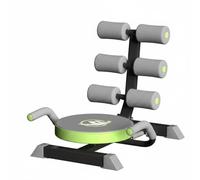 Milageto Máquina Abdominal Plegable Quema Grasa Máquina de Abdominales con Rodillos Respaldo Ergonómico Acolchado Entrenador de Core Plegable, Verde, Verde Esmeralda