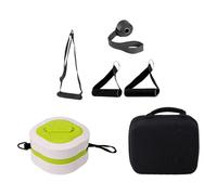 Milageto Máquina de Cable con Bandas elásticas y Anclaje para Puerta, Bomba de Gimnasio de Resistencia Ajustable para tríceps, dominadas, glúteos, piernas, Verde
