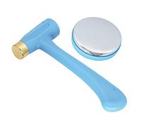 Milageto Martillo de Estampado de Metal Y Juego de Bloques de Banco Herramienta de Cuero con Cabeza de Latón para Manualidades