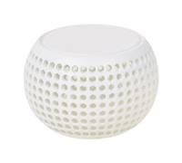 Milageto Mesa redonda para casa de muñecas 1:12, diseño hueco, artesanía, Mini mesita de noche para casa de muñecas, muebles para modelo DIY, M
