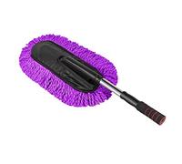 Milageto Microfibra Cepillo Extensible para Vehículo Limpiador de Polvo en Tablero Y Espejos No Deja Rayas Ni Pelusas Adecuado para Autos Casas Oficinas Y, Violeta, Individual
