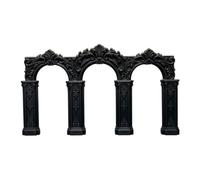 Milageto Mini Arco Ornamental Arqueado Ornamento Compacto coración para Bodas, Negro, 11.8 20cm