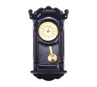 Milageto Mini reloj de pared para casa de muñecas, reloj de péndulo de simulación, accesorios de fotografía, accesorios para el dormitorio, manualidades DIY, Cuadrado