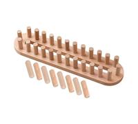 Milageto Mini Telar de Madera para Tejer Gruesas Marco de Madera con Clavijas para Proyectos de Patchwork Compatible con Accesorios de Tejido Fácil de U, 2 Secciones, tal como se describe