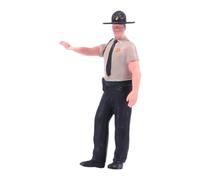 Milageto Miniatura Personaje Figura Pintada de Hombre Policía de Resina para Modelos Diorama Coleccionismo Decoración Fotografía con Un Tamaño de 2.8cm a, Detener El Coche