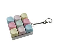 Milageto Miniteclado Colorido de 9 Teclas, Juguete antiestrés, Llavero, Accesorio portátil y versátil de 6 x 6 x 3 cm para Bolsos, decoración, Teclado