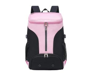 Milageto Mochila de Bádminton Mochila para Raquetas de Tenis Bolsa Deportiva Multifuncional Portaequipaje de Raquetas Espacio Grande Compartimento para Zapatos, Rosa