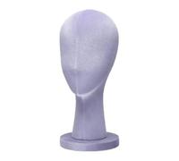 Milageto Modelo de cabeza de maniquí Modelo de peluca Cabeza estable Base Base Almacenamiento de sombrero Soporte de sombrero multipropósito para capacitación, PÚrpura