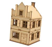 Milageto Modelo Europeo de Edificio Ornamento Casa Artesanía Maqueta Kit Manual Material Madera Adecuado para Decoración de Paisaje Y Regalo, Style B
