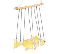 Milageto Móvil Colgante con Peces Vidrio Estilo Oceánico Ornamento Suspendido Viento Peces Translúcido Carillón Viento Colgante para coradores, Jardín, Patio