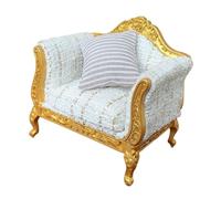 Milageto Muebles en miniatura para casa muñecas a escala 1:12: Sofá, accesorio fotografía, decoración artesanal para casa muñecas, balcón o sala, Soltero