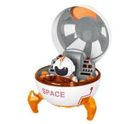 Milageto Nave Cósmico con Aventurero Galáctico | Temático, Juguete cósmico con Luces y Sonido, para Habitación Infantil, Niños, Niñas, Naranja