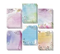 Milageto Notas Adhesivas de Flores, Bloc de Notas de Colores, Cuaderno Compacto, Bloc de Notas, Notas para de Tareas, Recordatorios, Planificadores, 6 piezas