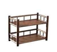 Milageto Organizador Té con Barandillas Elevadas Compacto Estante Exhibición Independiente Multifuncional para Oficina, Dormitorio, Estilo E