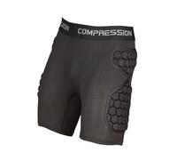 Milageto Pantalones Cortos de compresión de con protección contra Impactos, Multiusos, Cintura Flexible, Ajuste ergonómico, Acolchado de Espuma EVA y, Size M